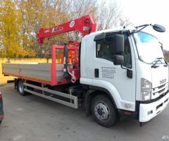 Аренда и услуги манипулятора-вездехода, стрела 6.6 т, борт 12.5 т, 6.2 м