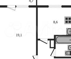 1-к. квартира, 41,8 м², 6/10 эт.