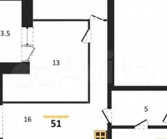 2-к. квартира, 51,2 м², 8/18 эт.