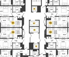 1-к. квартира, 43,4 м², 13/22 эт. - 3