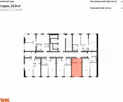 Квартира-студия, 23,9 м², 3/12 эт. - 2