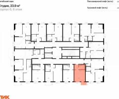 Квартира-студия, 23,9 м², 6/12 эт. - 2