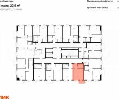 Квартира-студия, 23,9 м², 6/12 эт. - 2