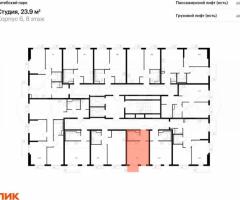 Квартира-студия, 23,9 м², 8/12 эт. - 2