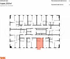 Квартира-студия, 23,9 м², 4/12 эт. - 2