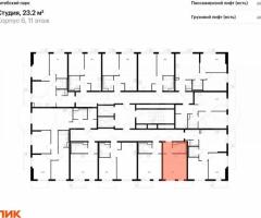 Квартира-студия, 23,2 м², 11/12 эт. - 2