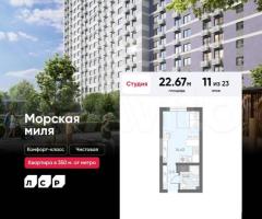 Квартира-студия, 22,7 м², 11/23 эт.