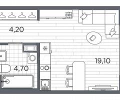 Квартира-студия, 28 м², 4/5 эт. - 3