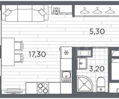 Квартира-студия, 25,8 м², 4/5 эт. - 3
