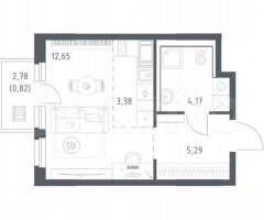 Квартира-студия, 26,3 м², 3/11 эт.