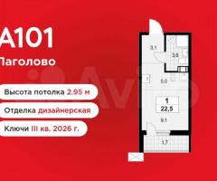 Квартира-студия, 22,5 м², 7/13 эт.