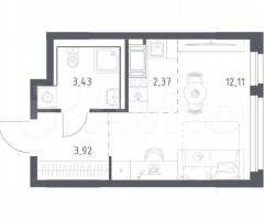 Квартира-студия, 21,8 м², 7/11 эт.