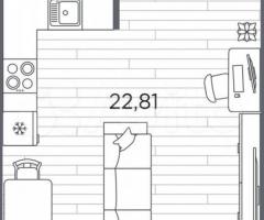 Квартира-студия, 31,2 м², 3/13 эт. - 3