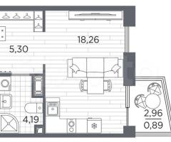 Квартира-студия, 28,6 м², 12/13 эт. - 3