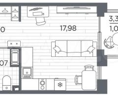 Квартира-студия, 27,7 м², 11/13 эт. - 3