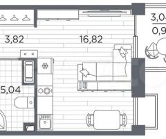 Квартира-студия, 26,6 м², 11/13 эт. - 3