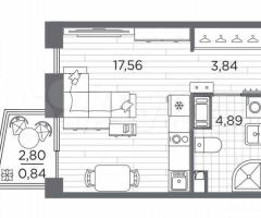Квартира-студия, 27,1 м², 4/13 эт. - 3