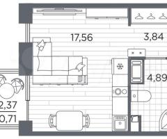 Квартира-студия, 27 м², 3/13 эт. - 3