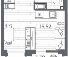 Квартира-студия, 24,3 м², 11/13 эт. - 3