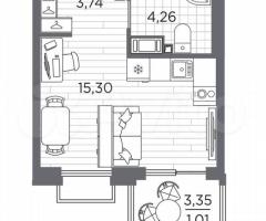 Квартира-студия, 24,3 м², 8/13 эт. - 3