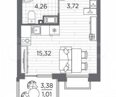 Квартира-студия, 24,3 м², 8/13 эт. - 3