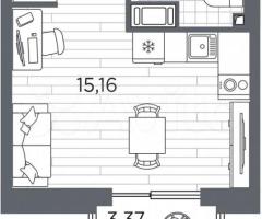 Квартира-студия, 23,8 м², 11/13 эт. - 3