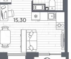Квартира-студия, 24,3 м², 3/13 эт. - 3