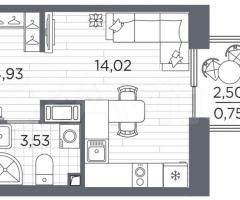 Квартира-студия, 23,2 м², 11/13 эт. - 3