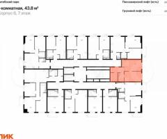 1-к. квартира, 43,8 м², 7/12 эт. - 2