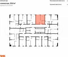 1-к. квартира, 35,8 м², 9/12 эт. - 2