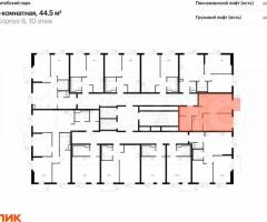 1-к. квартира, 44,5 м², 10/12 эт. - 2