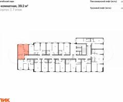 1-к. квартира, 39,2 м², 7/12 эт. - 2