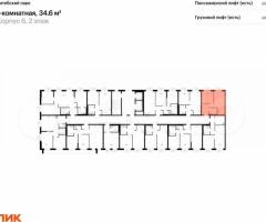 1-к. квартира, 34,6 м², 2/12 эт. - 2