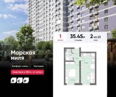 1-к. квартира, 35,5 м², 2/23 эт.