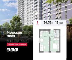 1-к. квартира, 36,4 м², 13/23 эт.