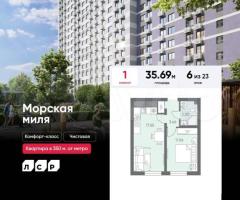 1-к. квартира, 35,7 м², 6/23 эт.