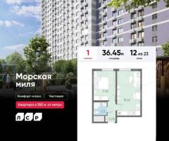 1-к. квартира, 36,5 м², 12/23 эт.