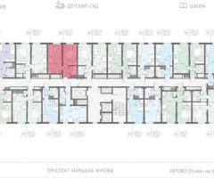 1-к. квартира, 35,7 м², 22/23 эт. - 2