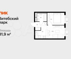 1-к. квартира, 31,9 м², 3/12 эт.
