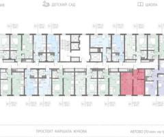 1-к. квартира, 37 м², 6/23 эт. - 2