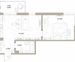 1-к. квартира, 42,7 м², 5/12 эт.