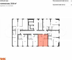 1-к. квартира, 33,6 м², 3/12 эт. - 2