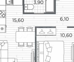 1-к. квартира, 36,2 м², 2/5 эт. - 3