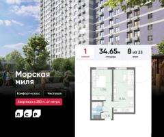 1-к. квартира, 34,7 м², 8/23 эт.