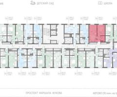 1-к. квартира, 36,1 м², 9/23 эт. - 2