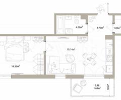 1-к. квартира, 44,5 м², 6/12 эт.