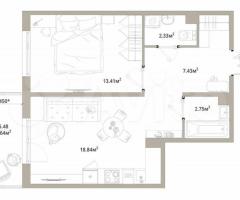 1-к. квартира, 46,4 м², 6/12 эт.