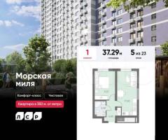 1-к. квартира, 37,3 м², 5/23 эт.