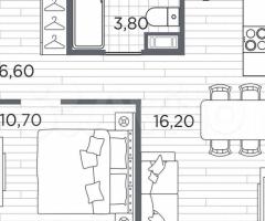 1-к. квартира, 37,3 м², 4/5 эт. - 3