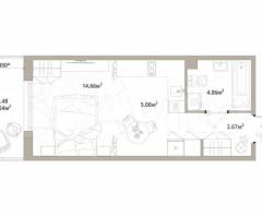 1-к. квартира, 28 м², 7/12 эт.